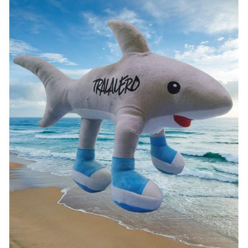GENERICO - Peluche TRALALERO TRALALA  TIBURON CON ZAPATO 43X30 CM
