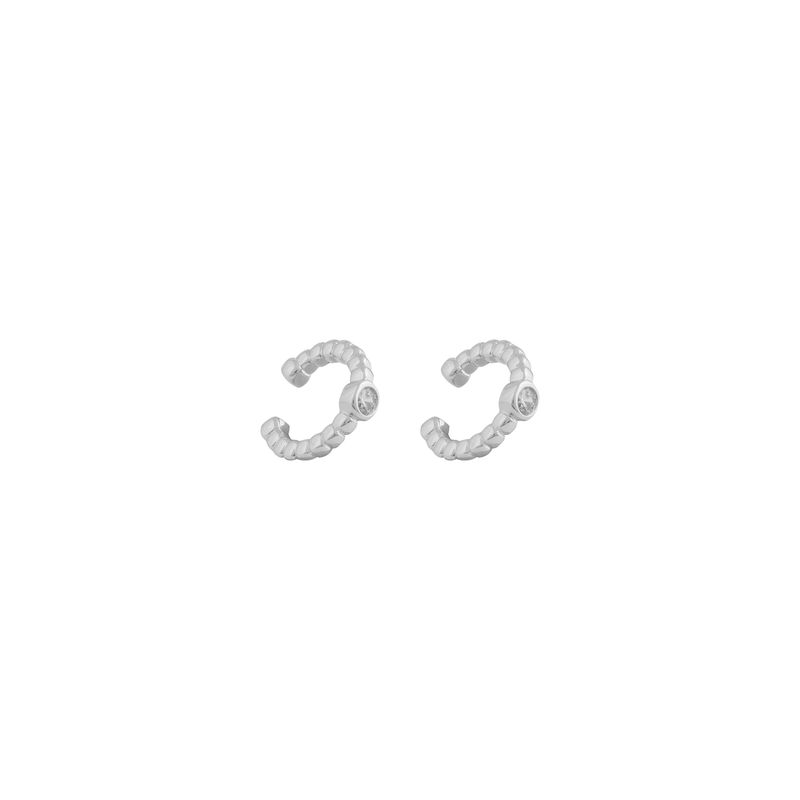 BOAZ JOYAS - EARCUFFS CALI BAÑADO EN ORO BLANCO