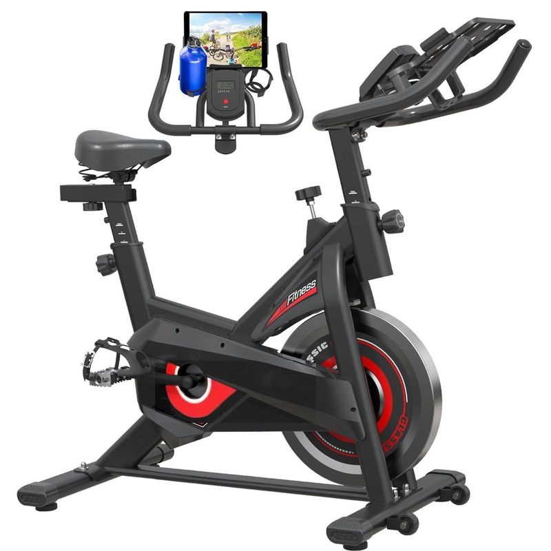 YEP S - Bicicleta De Spinning Deluxe Red  Extra Confort - Negro