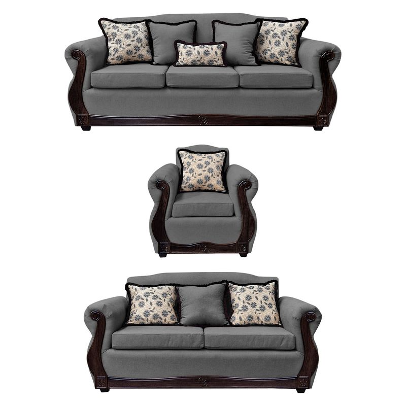 AMERICA DECORA - Living 4-3-1 Gran Santi Chenille Gris