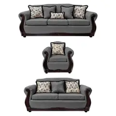 AMERICA DECORA - Living 4-3-1 Gran Santi Chenille Gris
