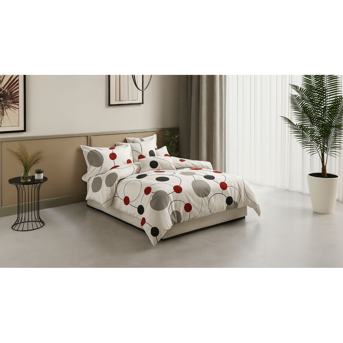 ARMONIA - Sábanas Plaza y Media Algodón 800 Hilos Diseños Geometricos