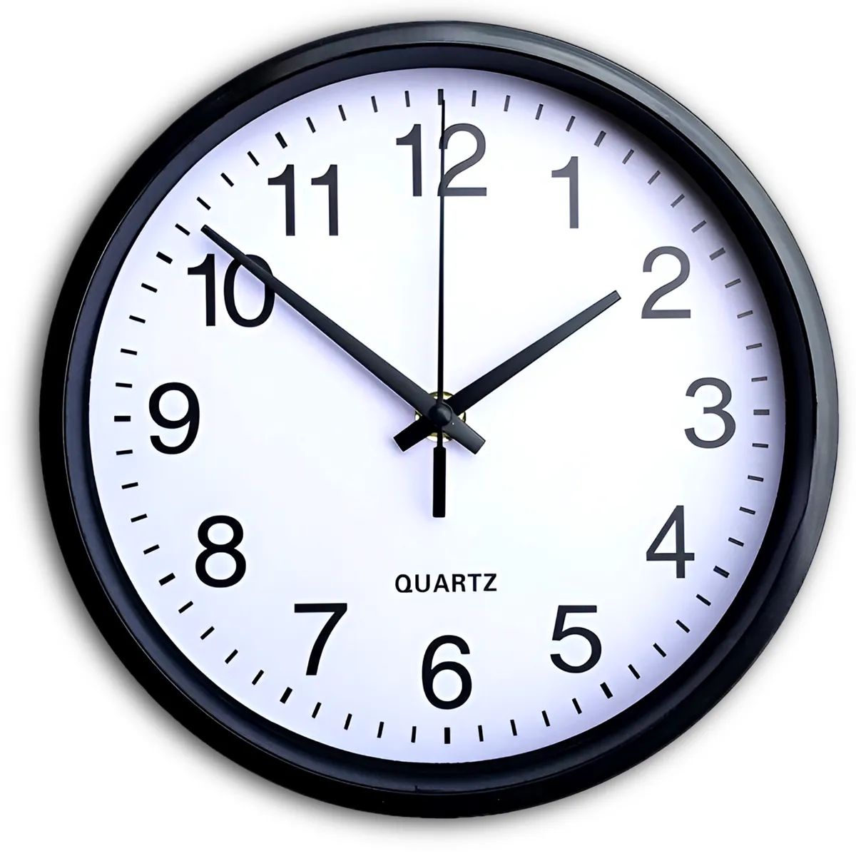 OEM - Reloj de Pared Análogo XXL Circular 40CM QUARTZ Números Grandes