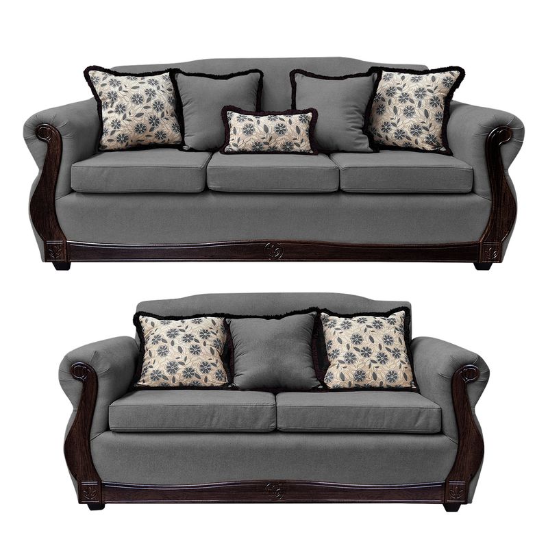 AMERICA DECORA - Living 4-3 Gran Santi Chenille Gris