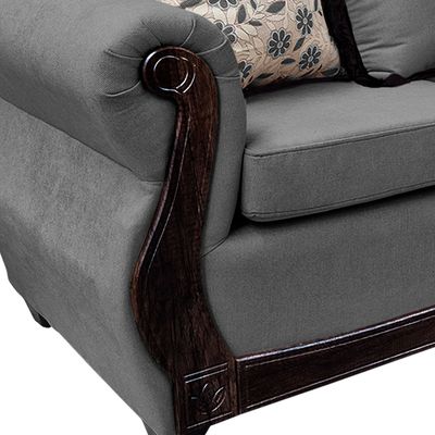 Imagen 2 del producto Living Con Resorte Estructural 7 Cuerpos 4+3 Gran Santi Chenille Gris