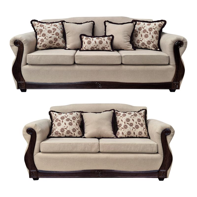 AMERICA DECORA - Living 4-3 Gran Santi Chenille Beige