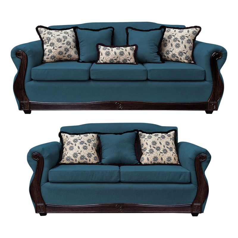 AMERICA DECORA - Living 4-3 Gran Santi Chenille Azul