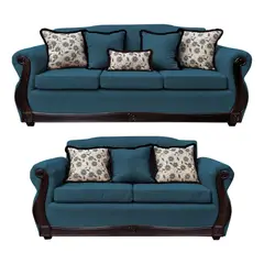 AMERICA DECORA - Living 4-3 Gran Santi Chenille Azul