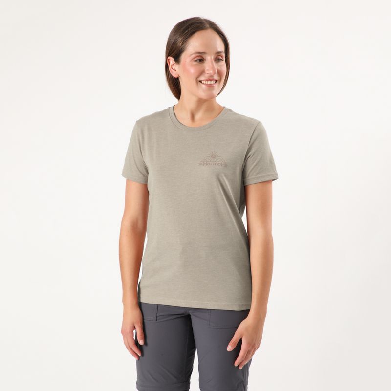 MARMOT - Polera Mujer Arrow Tee Café Marmot