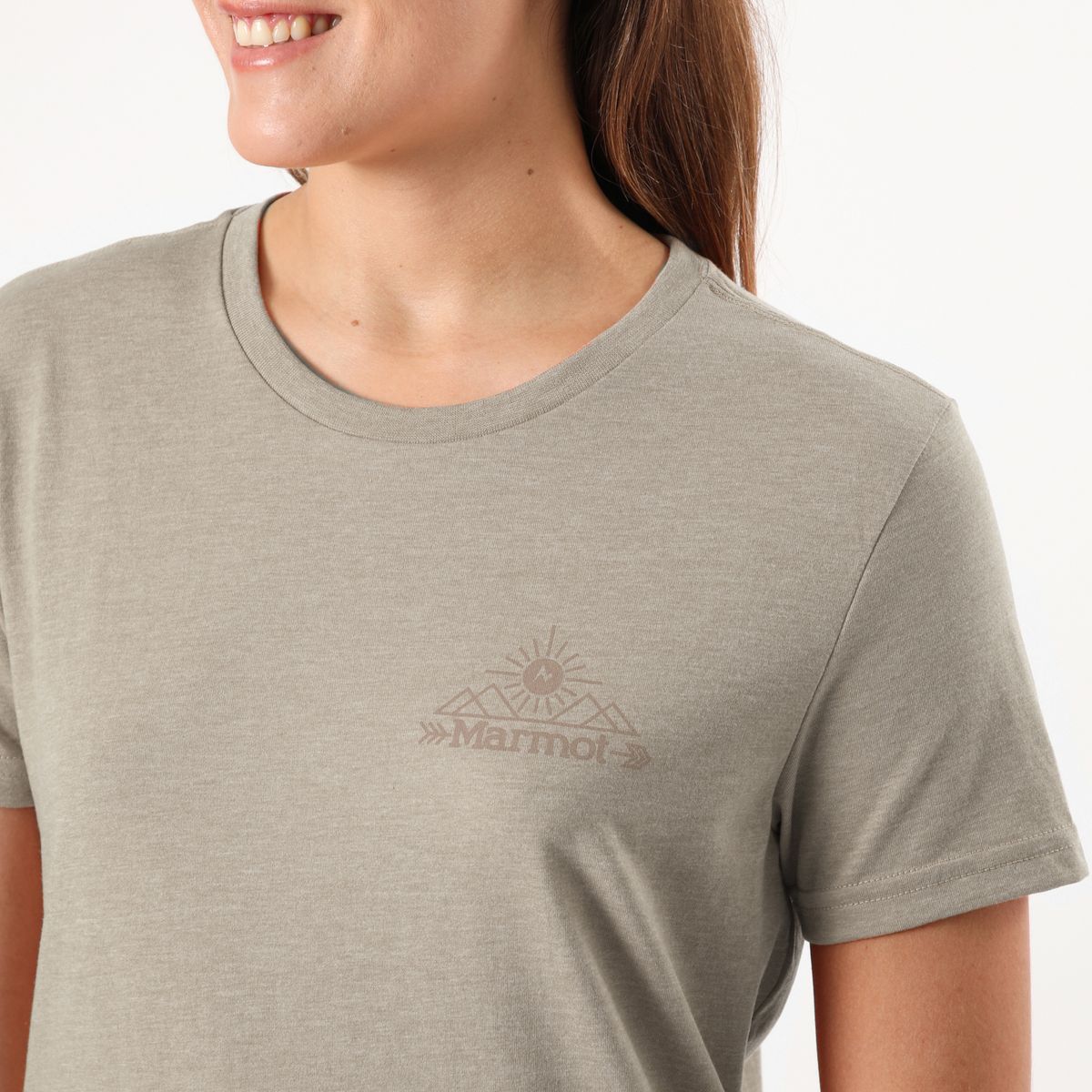 MARMOT - Polera Mujer Arrow Tee Café Marmot