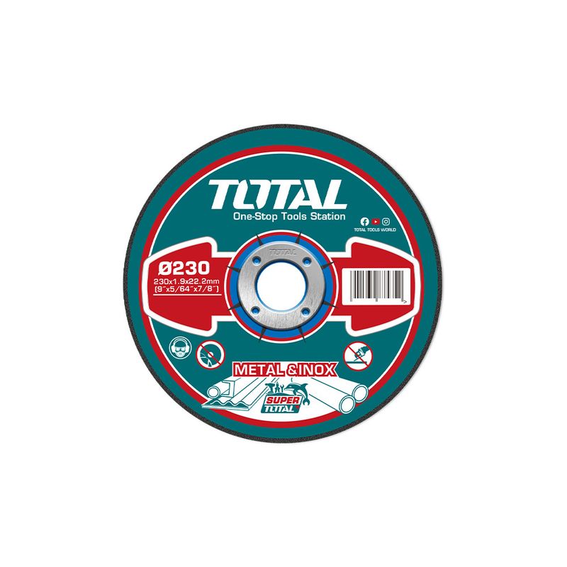 TOTAL TOOLS - Disco Abrasivo Corte Metal 230x19mm Total