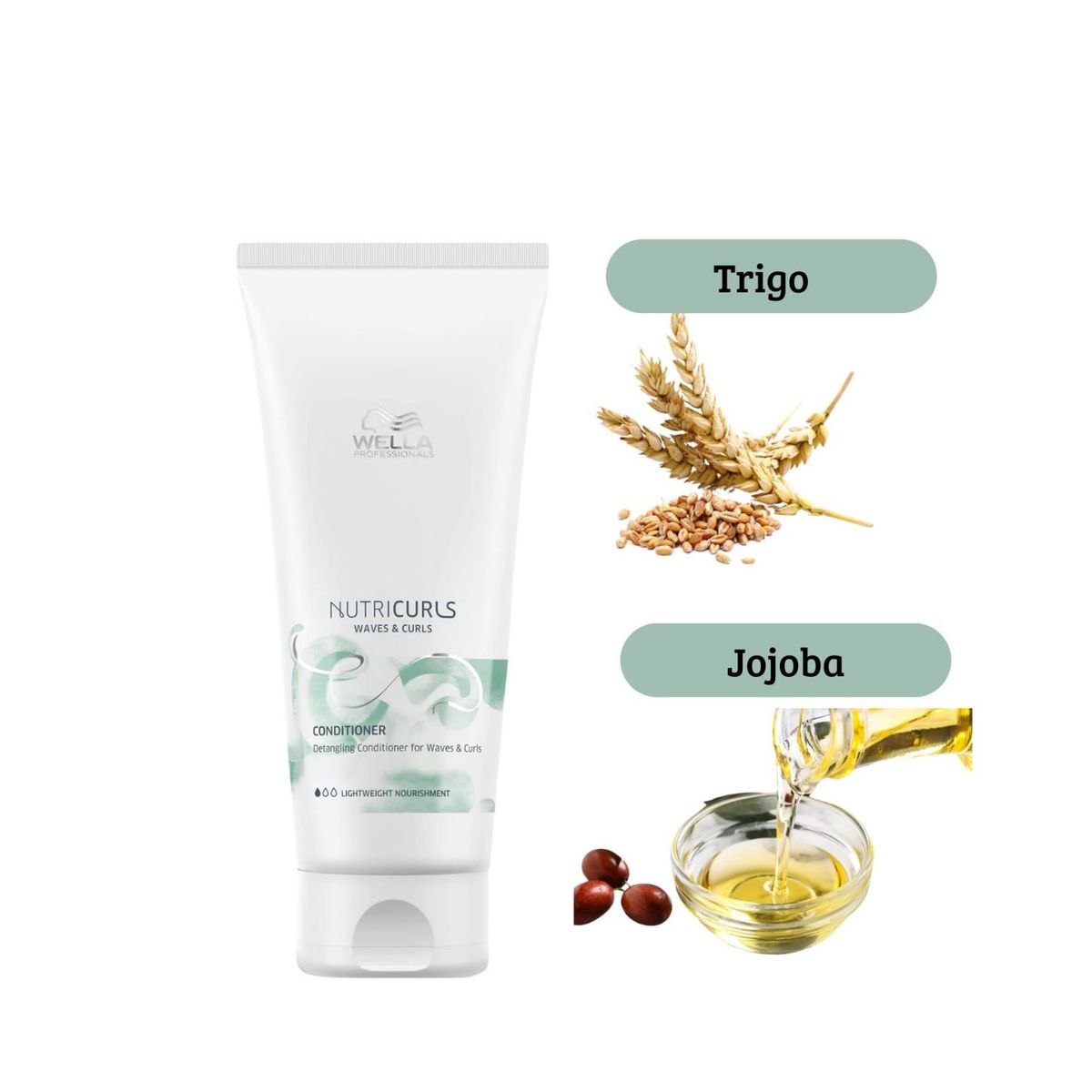 WELLA - Acondicionador Wella Nutricurls Micellar 200ml Rizos Antifrizz Nutre