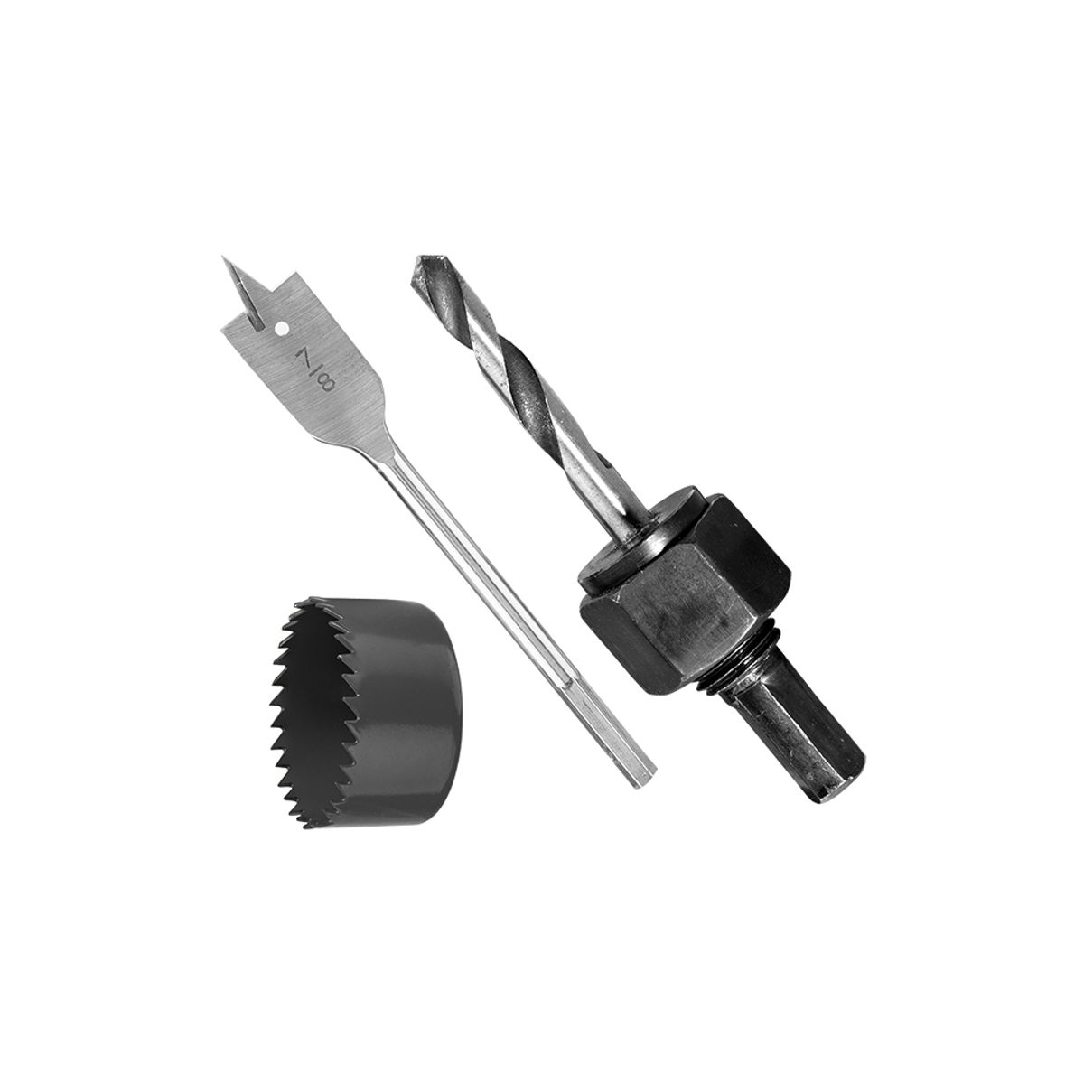 TOTAL TOOLS - Set de Sierras 3 piezas para instalación de Cerradura Total