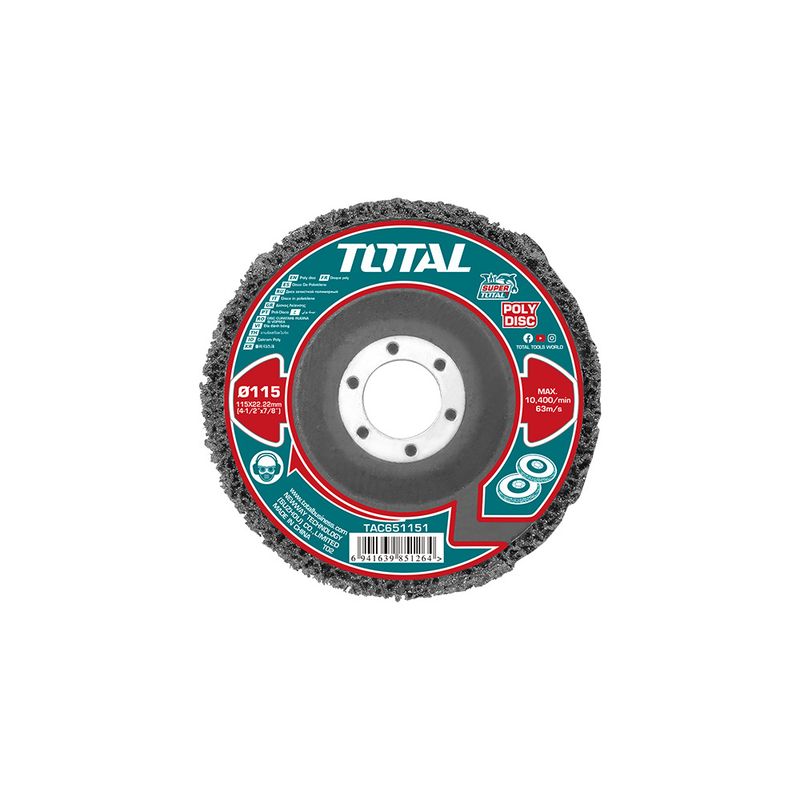 TOTAL TOOLS - Disco de Polietileno 115mm 4-12 Total