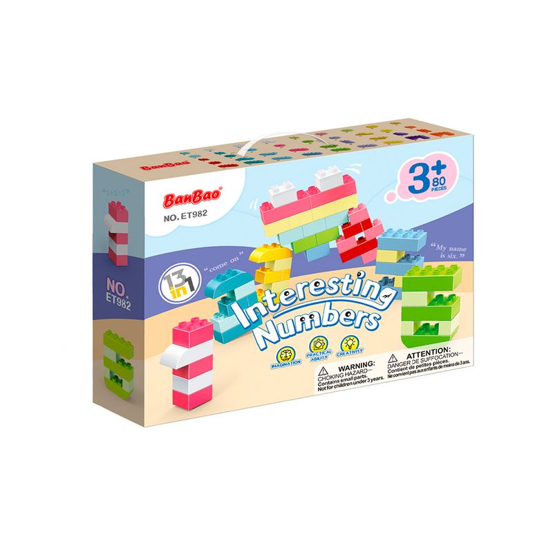 BANBAO - Bloques Números Interesantes 80 Piezas BanBao