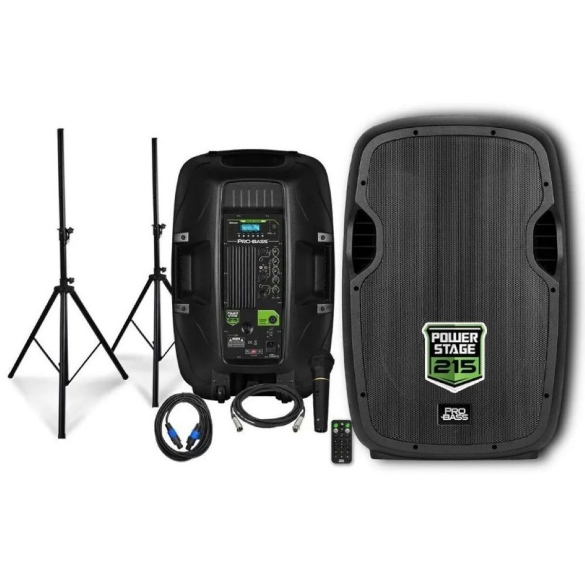 PROBASS - Combo De Parlantes Activo + Pasivo ProBass POWERSTAGE 215