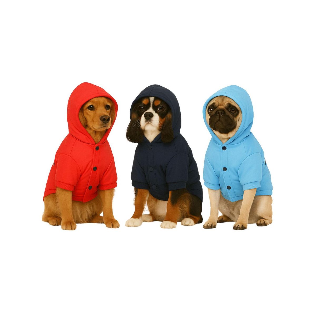 GENERICO - Parka para mascotas Polar Sport Talla XL 36x20 CM - Celeste