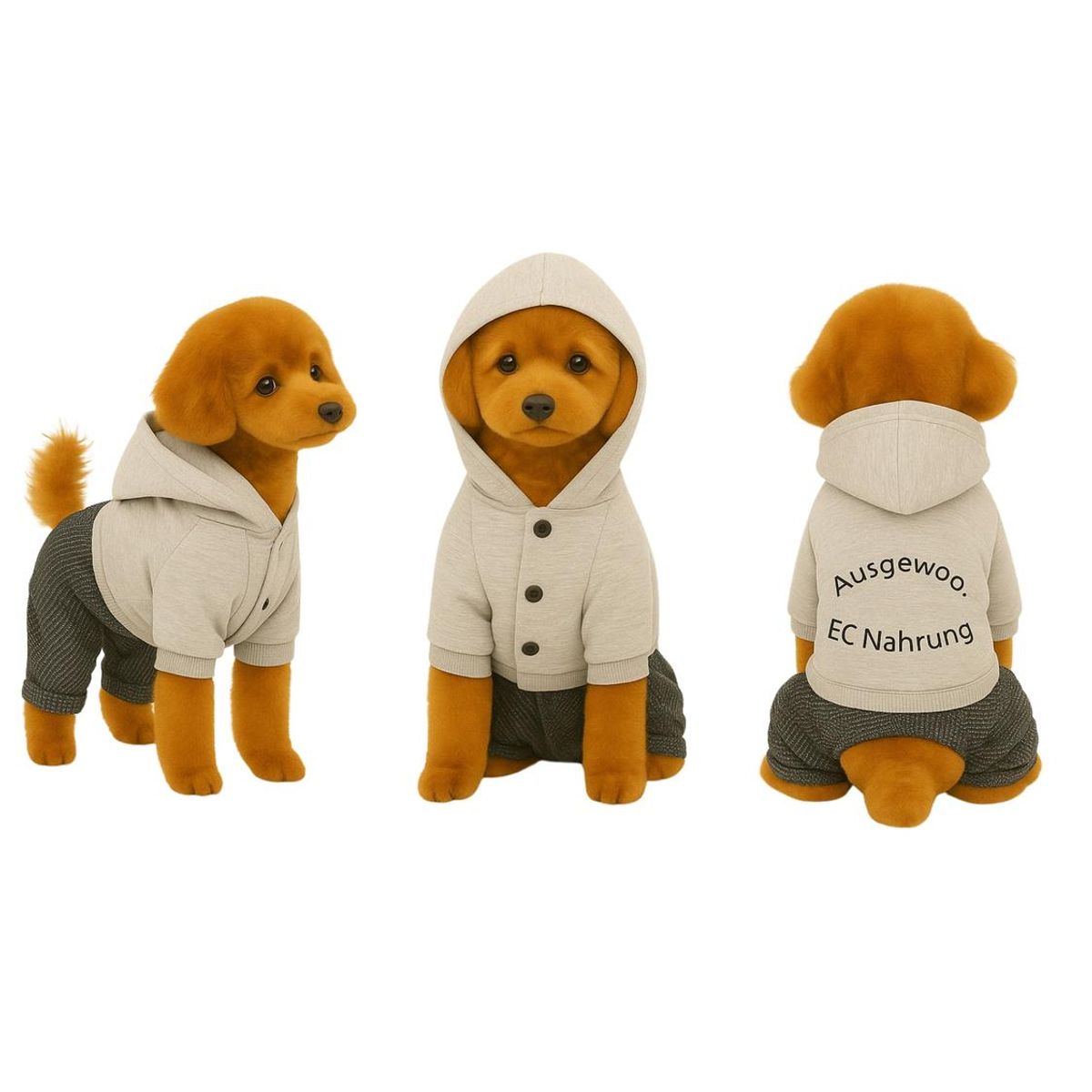 GENERICO - Ropa para mascota poleron polar Talla L 30x18 CM - Gris