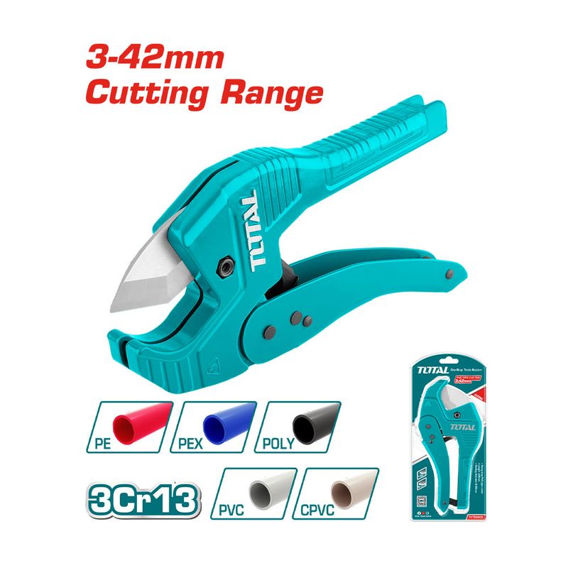 TOTAL TOOLS - Cortatubos de PVC 3-42mm Total