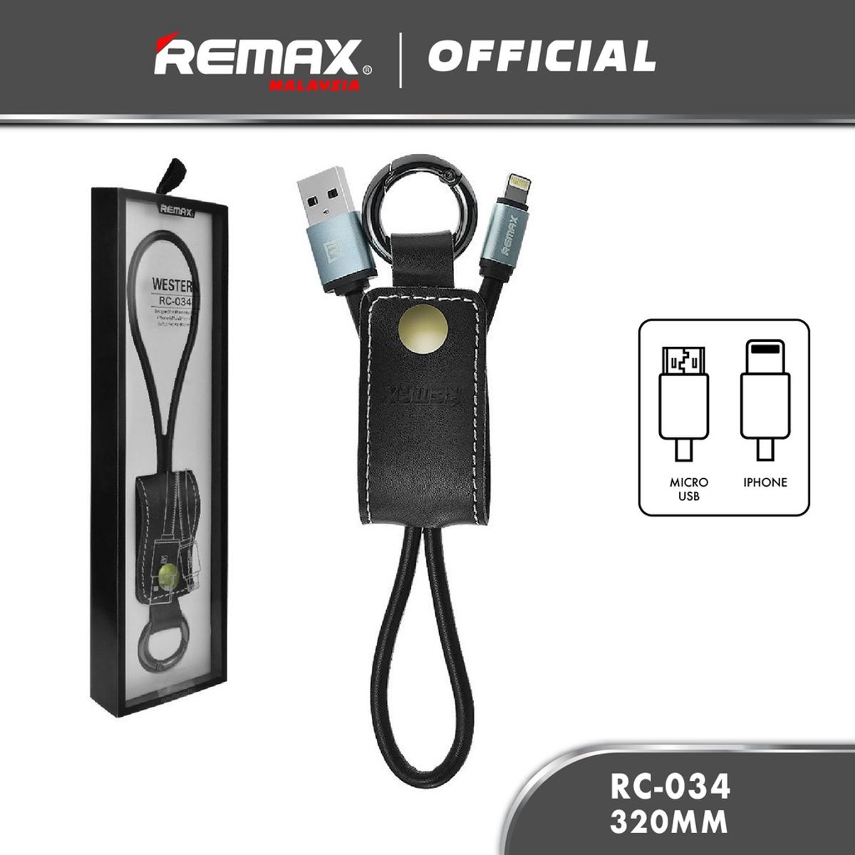 REMAX - Cable Llavero Lighting RC-034