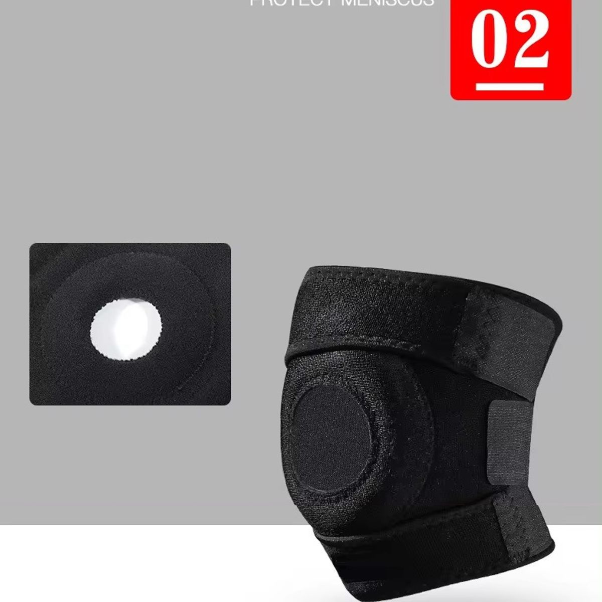 GENERICO - Rodillera Ortopédica Ajustable Con Refuerzo Rotuliano