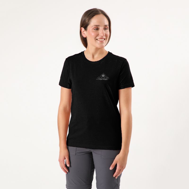 MARMOT - Polera Mujer Arrow Tee Negro Marmot