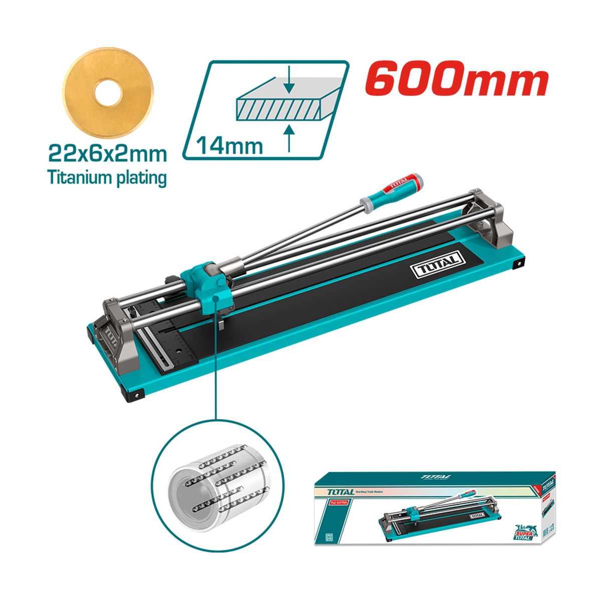 TOTAL TOOLS - Cortador de Cerámica 600mm Corte Máx 14mm Total