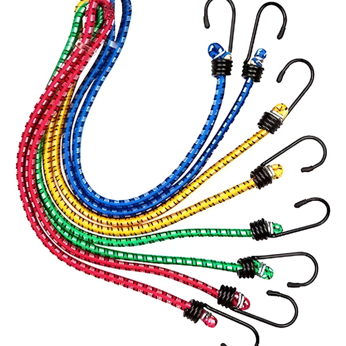 GENERICO - Pack 2 Cuerda Elastica Pulpo Para Equipaje 6 Mm X 90 Cm