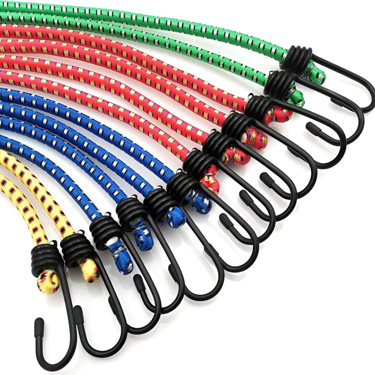 GENERICO - Pack 2 Cuerda Elastica Pulpo Para Equipaje 6 Mm X 90 Cm