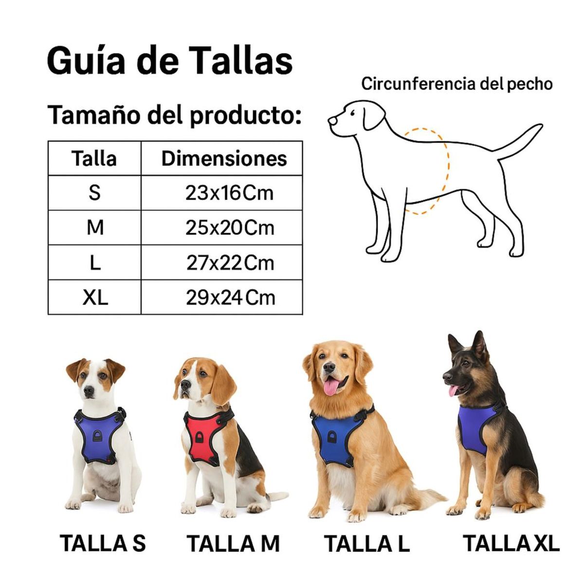 GENERICO - Arnes para mascotas ajustable SERVI DOG Talla XL - Lila - xl