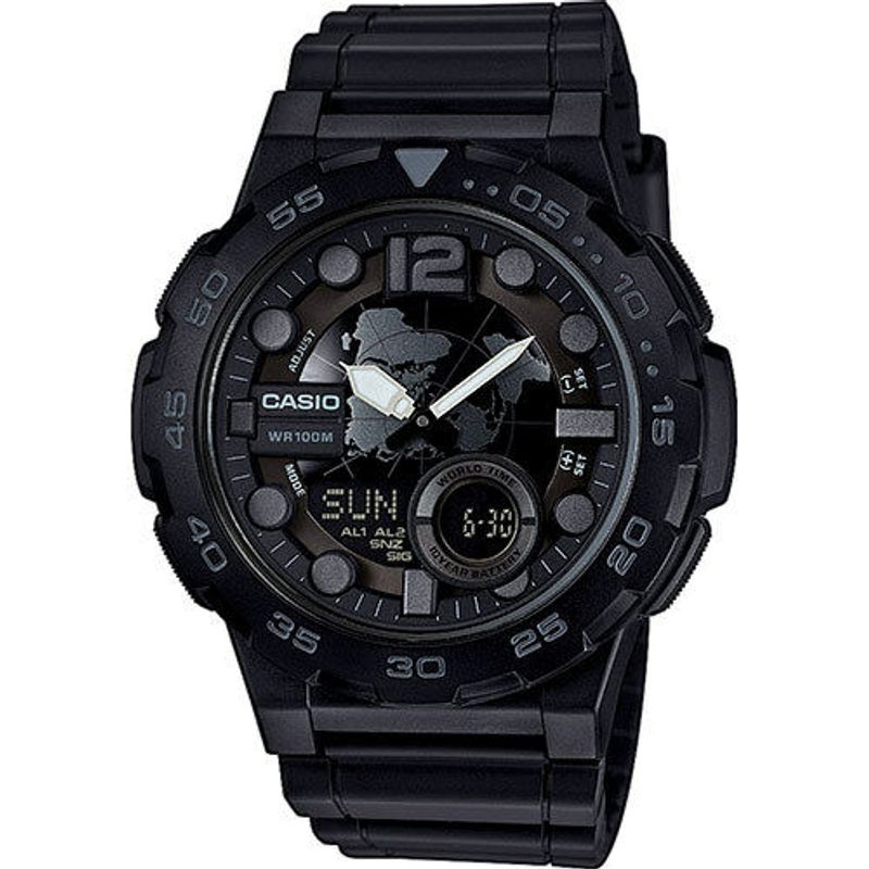 CASIO - reloj casio aeq100w-1bv hombre deportivo analogo digital