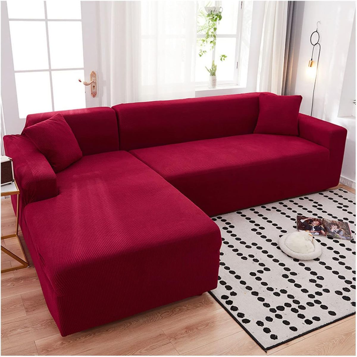 GENERICO - FUNDA TIPO  L CUADRILLE SILLON MEDIANO MODULARES 2 PIEZAS UNICOLOR MP