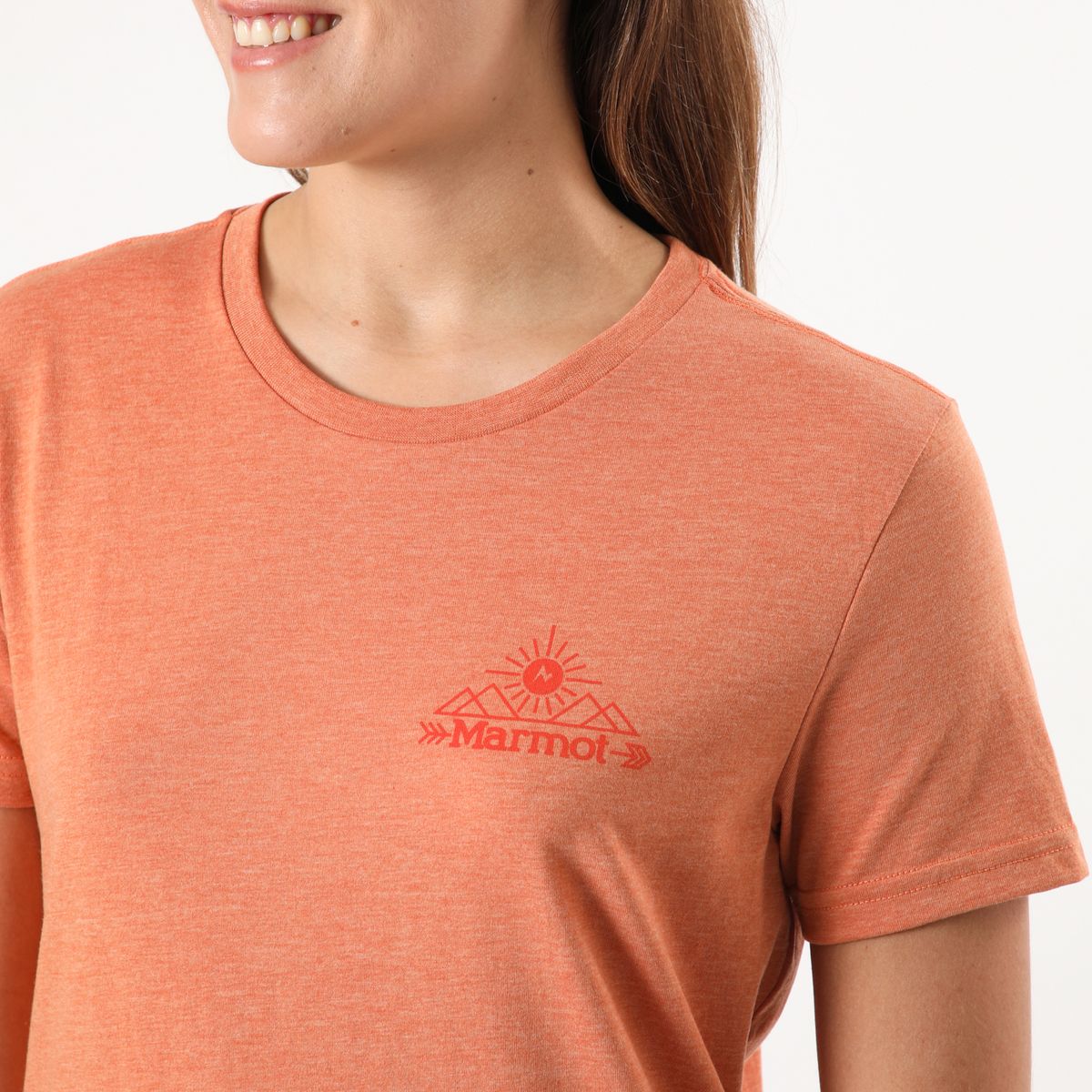 MARMOT - Polera Mujer Arrow Tee Naranjo Marmot