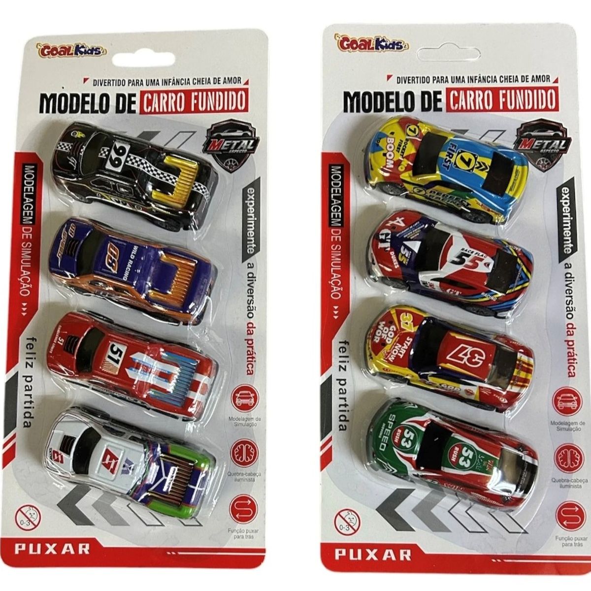 GENERICO - Autos de juguetes con diseños pintados pack 4