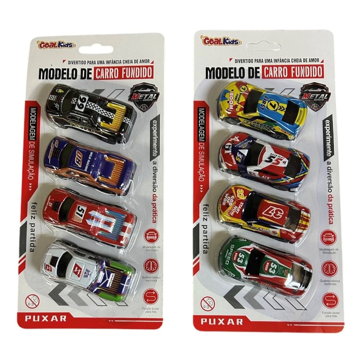 GENERICO - Autos de juguetes con diseños pintados pack 4