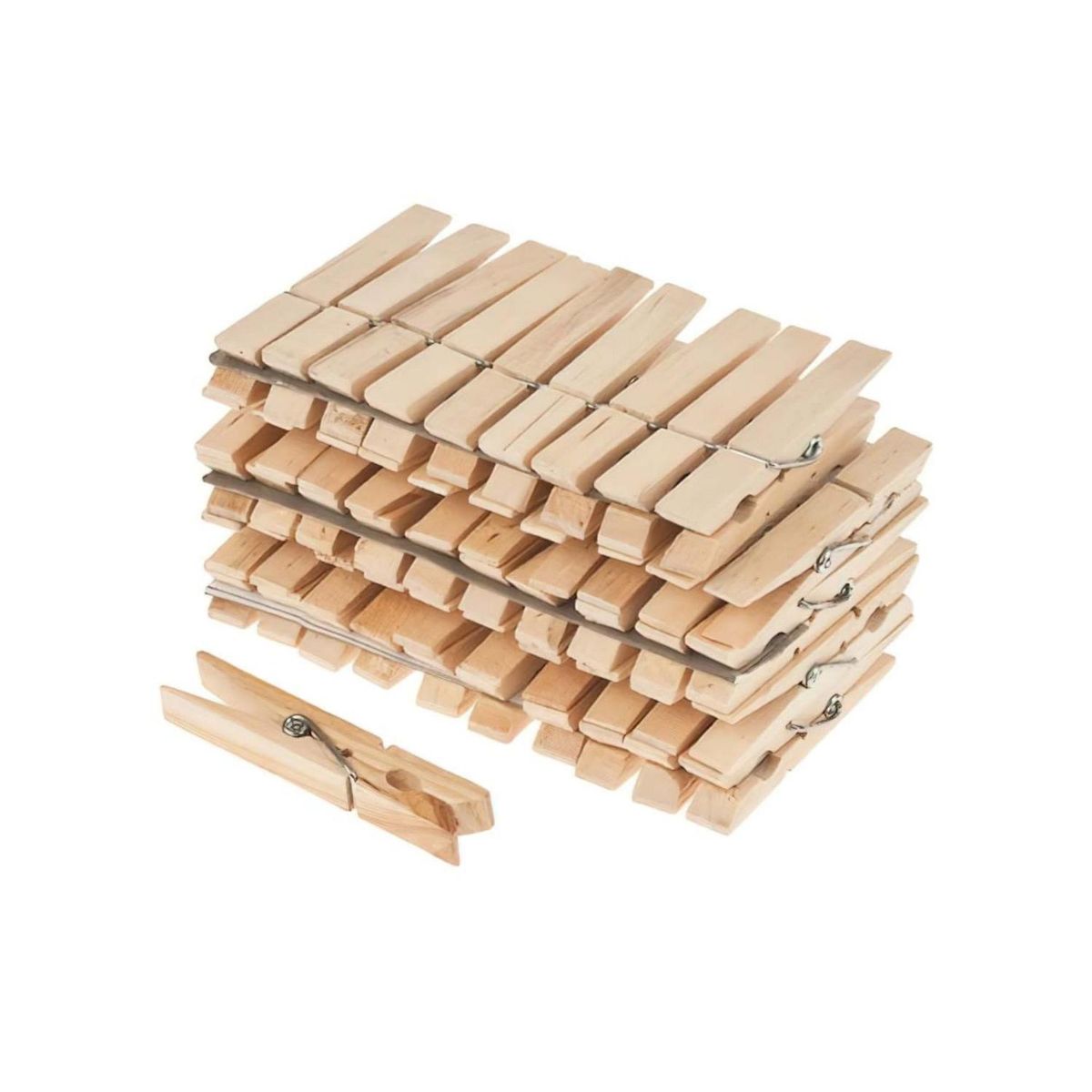 ART AND CRAFT - Pinzas Madera Color Natural 48 Unid 1x49cm Art & Craft