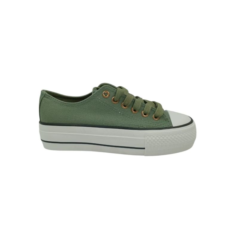 HERIEL - Zapatilla Verde Plataforma Mujer