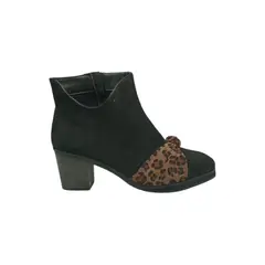 HERIEL - Botín Negro Print Mujer