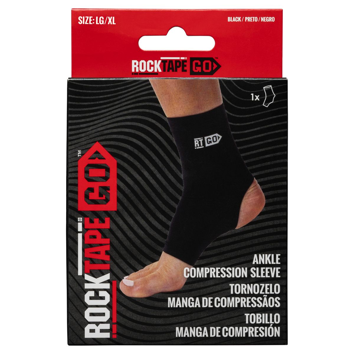 ROCKTAPEGO - MANGA DE COMPRESIÓN TOBILLO LARGE - EXTRA LARGE ROCKTAPEGO