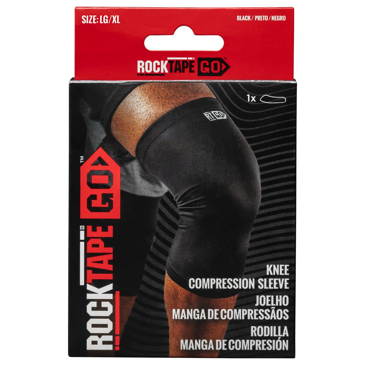 ROCKTAPEGO - MANGA DE COMPRESIÓN RODILLA LARGE - EXTRA LARGE ROCKTAPEGO
