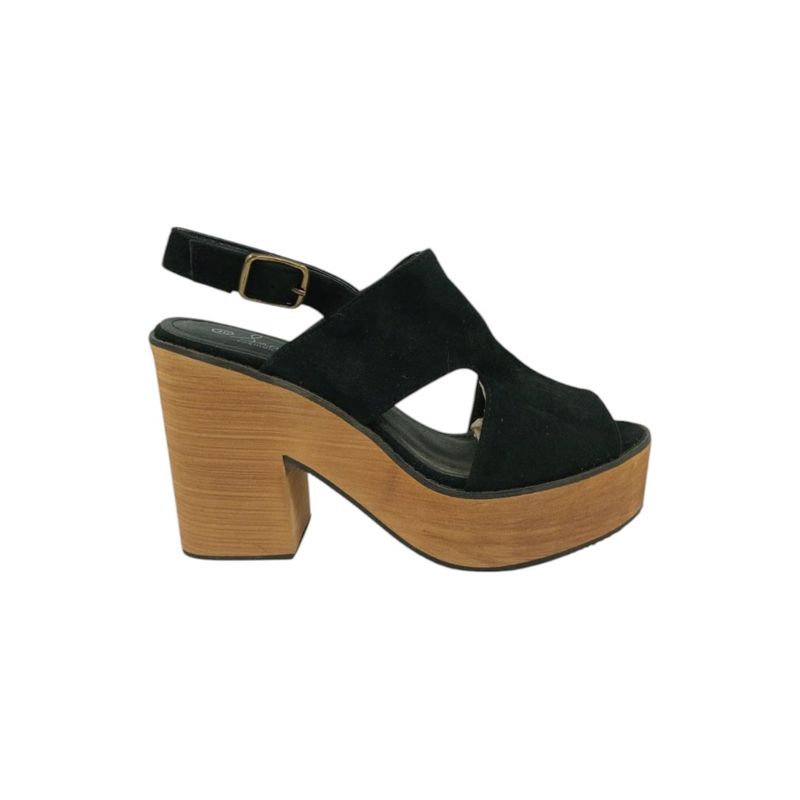 HERIEL - Sandalia Negra Plataforma Mujer