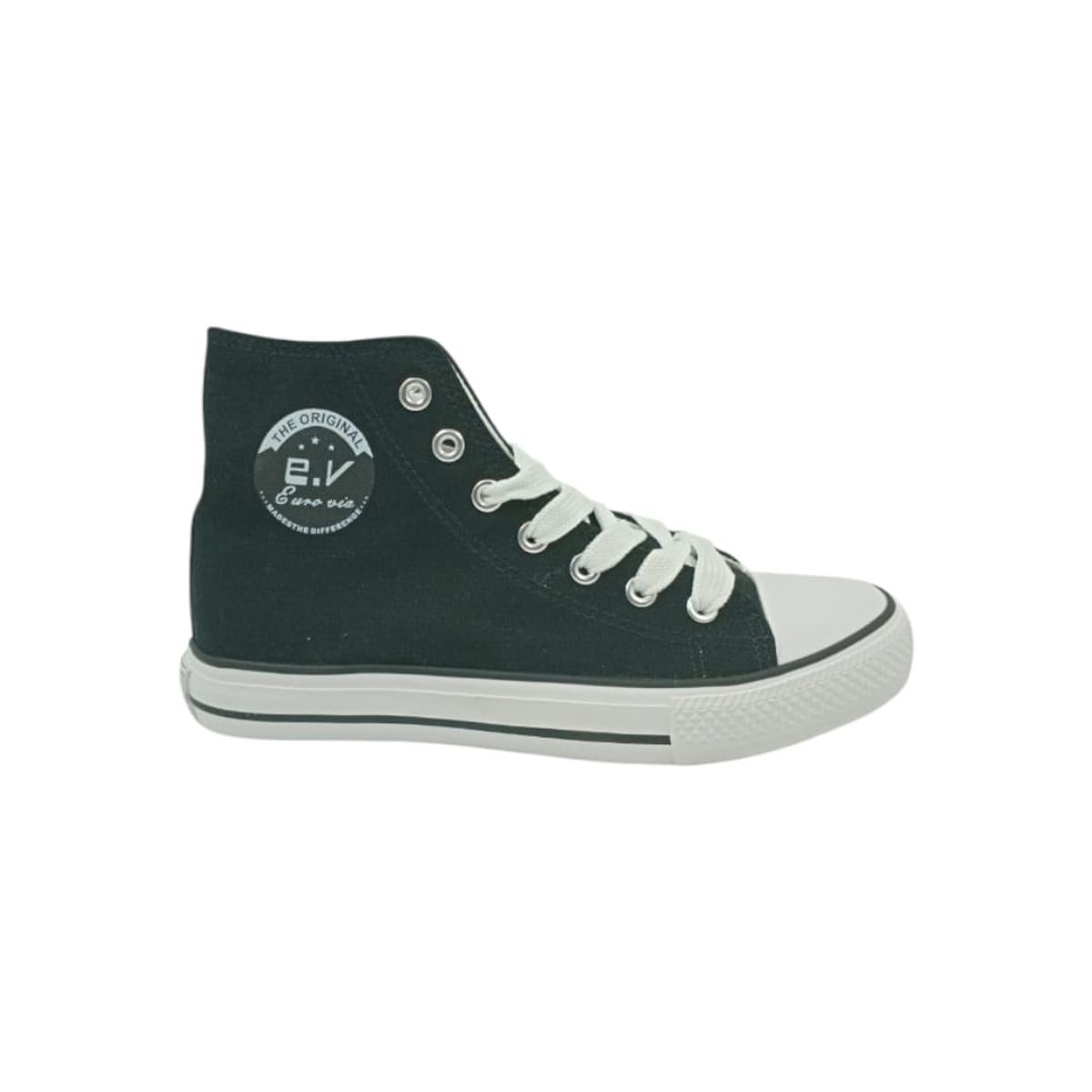 HERIEL - Zapatilla Negra Textil Mujer