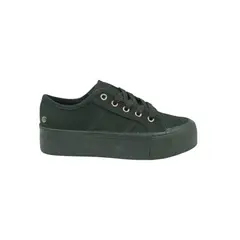 HERIEL - Zapatilla Negra Textil Mujer