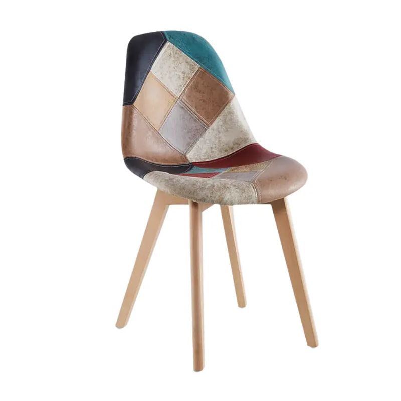 PANDALINO - Silla Patchwork Da Vinci - Ecocuero Claro