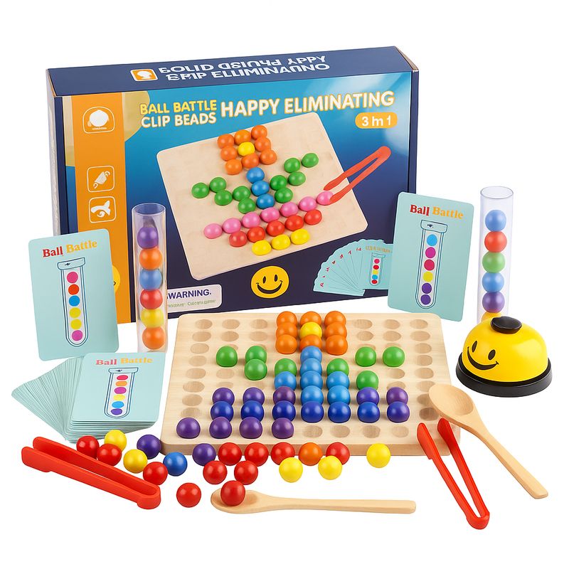GENERICO - Juego Didáctico Madera Sensorial Motricidad Fina Niños 2