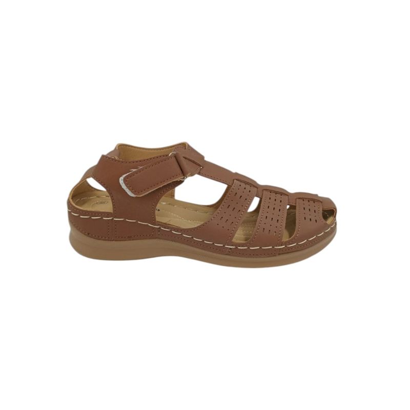 HERIEL - Sandalia Café Baja Velcro