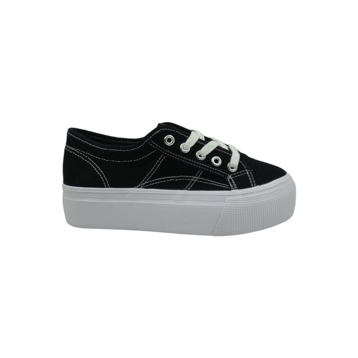 HERIEL - Zapatilla Negra Plataforma Mujer