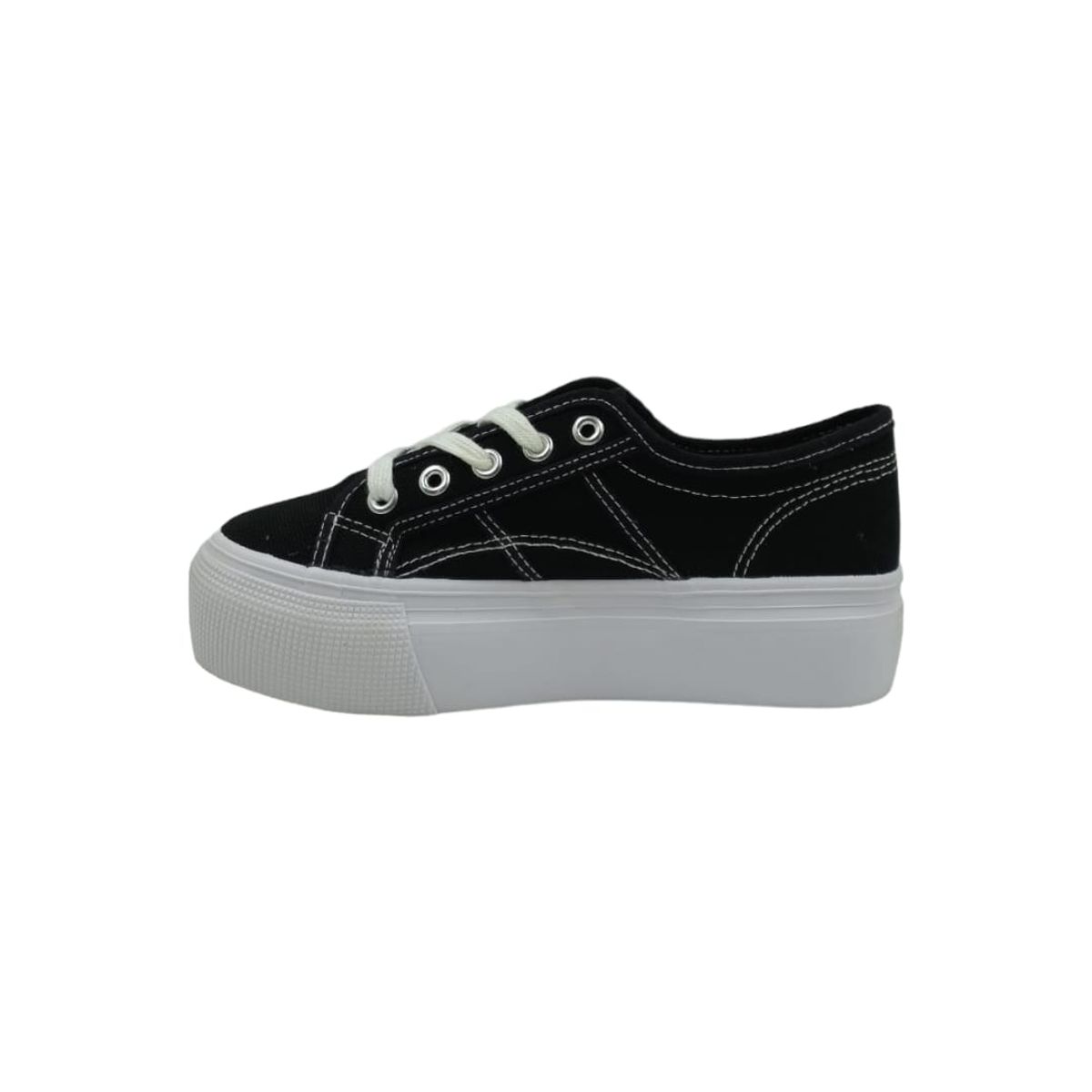 HERIEL - Zapatilla Negra Plataforma Mujer
