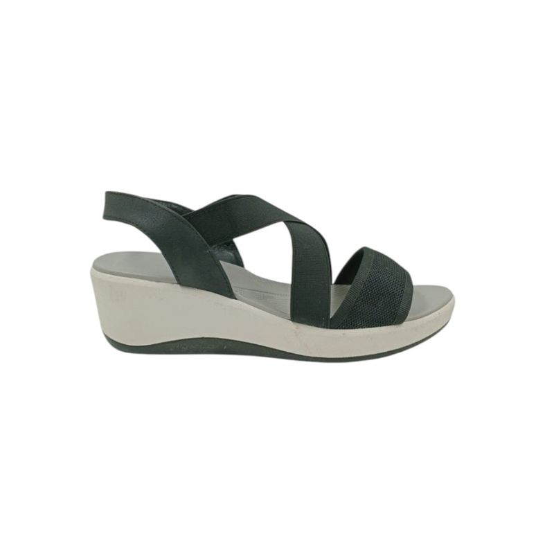 HERIEL - Sandalia Negra Plataforma Mujer