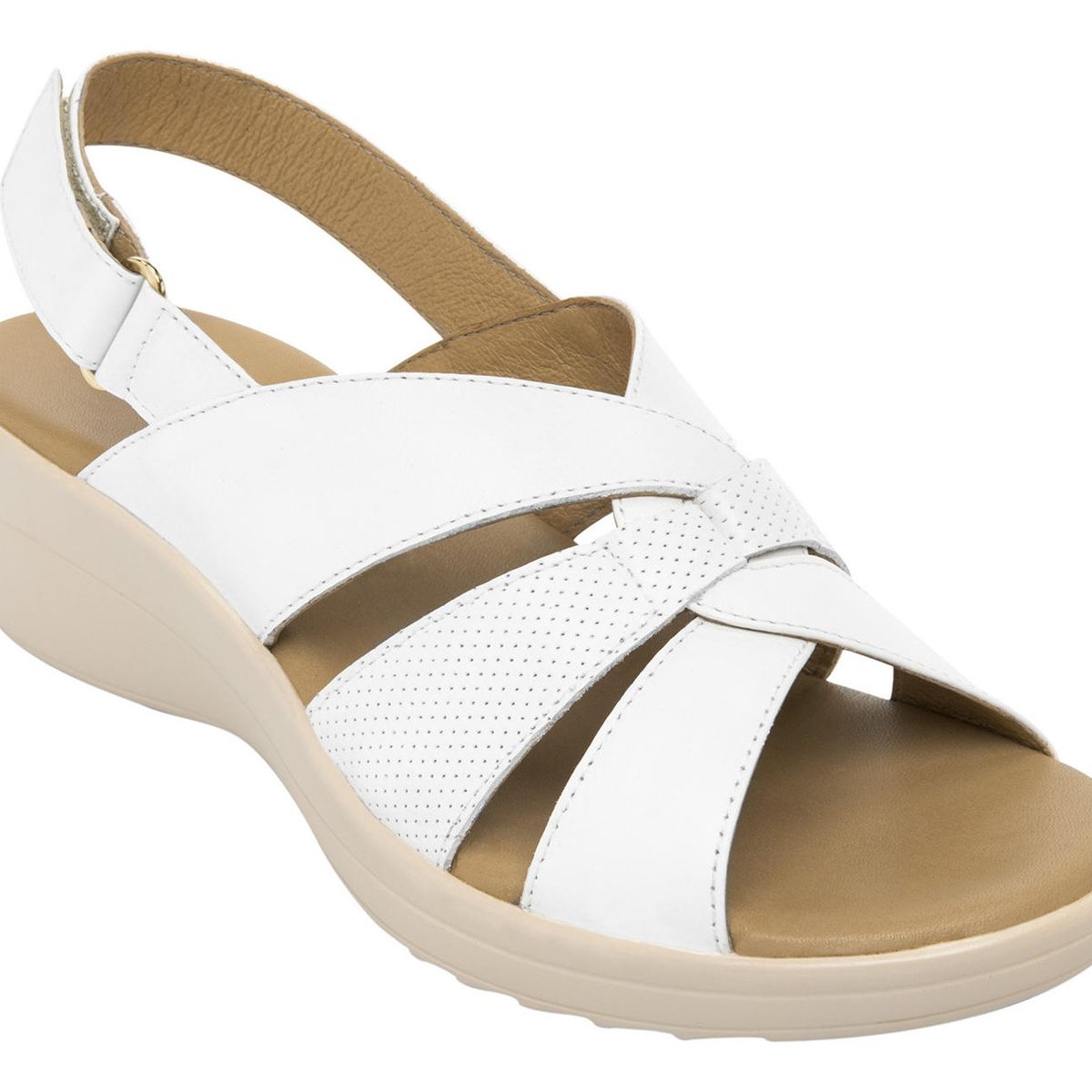FLEXI - Sandalia Mujer Cuero Amapola Blanco Flexi